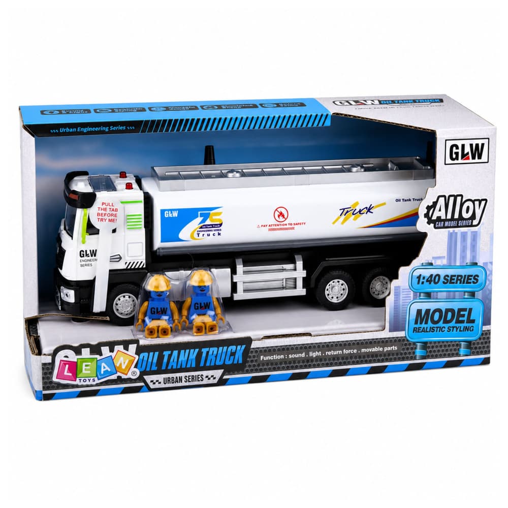 Tovornjak cisterna LEAN TOYS Kovinski, modro-bela 1:40 6