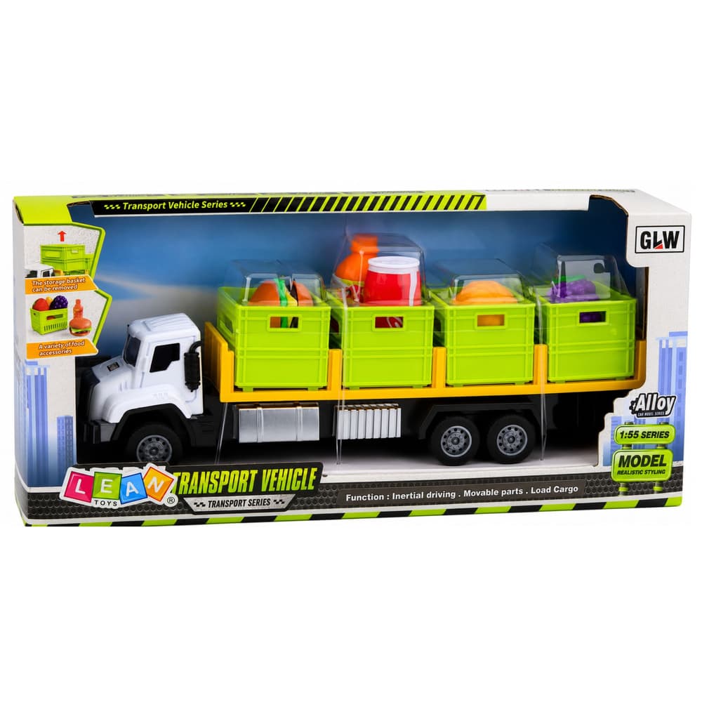 Tovornjak LEAN TOYS za živila, zeleni 1:55 6