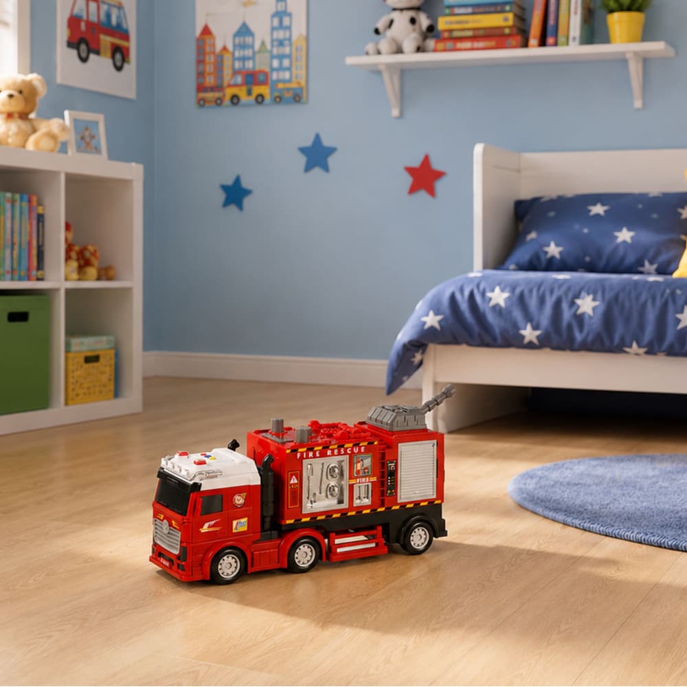 Gasilsko vozilo LEAN TOYS z vodno topom, luči, zvoki 4