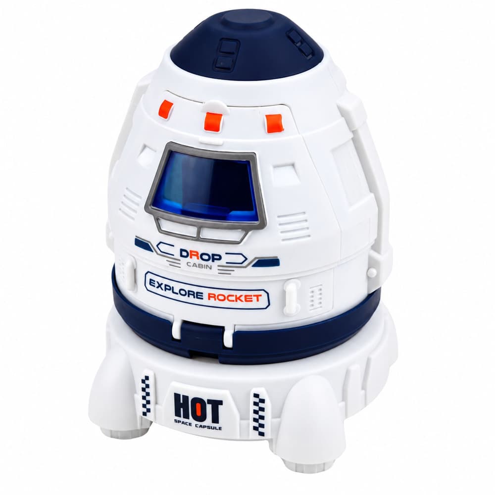 LEAN TOYS Komplet vesoljsko plovilo, satelit, kapsula in astronaut 4