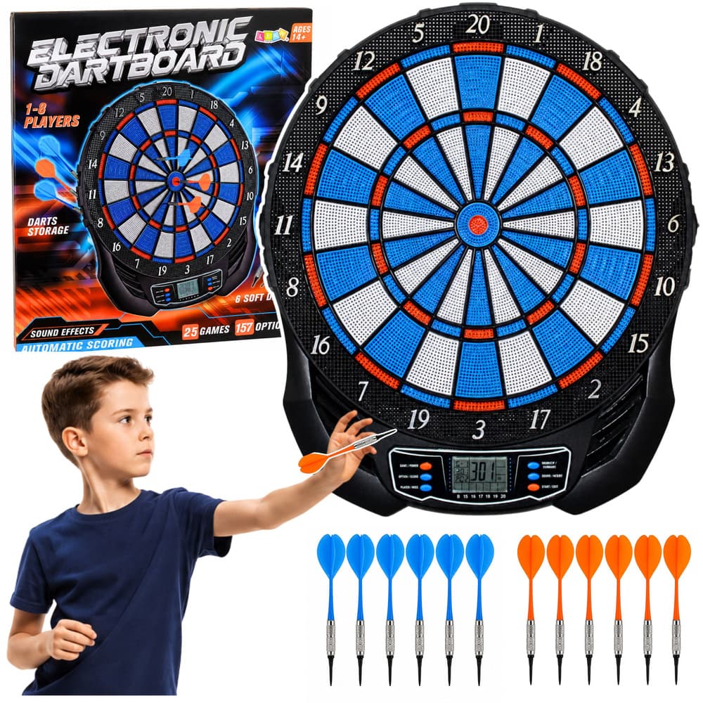 Elektronska pikado meta Lean Toys, 25 iger, 176 variantov