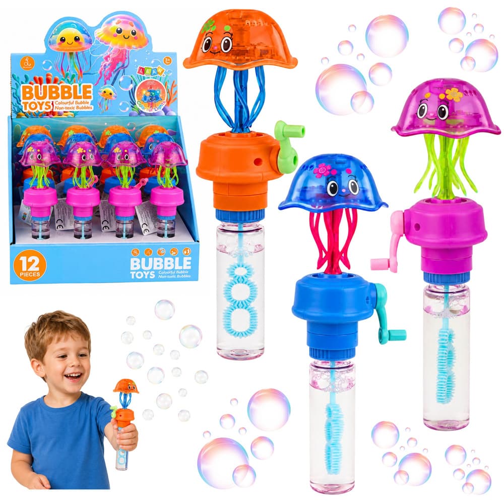 Mehurčki LEAN TOYS v obliki meduze s svetlobo LED