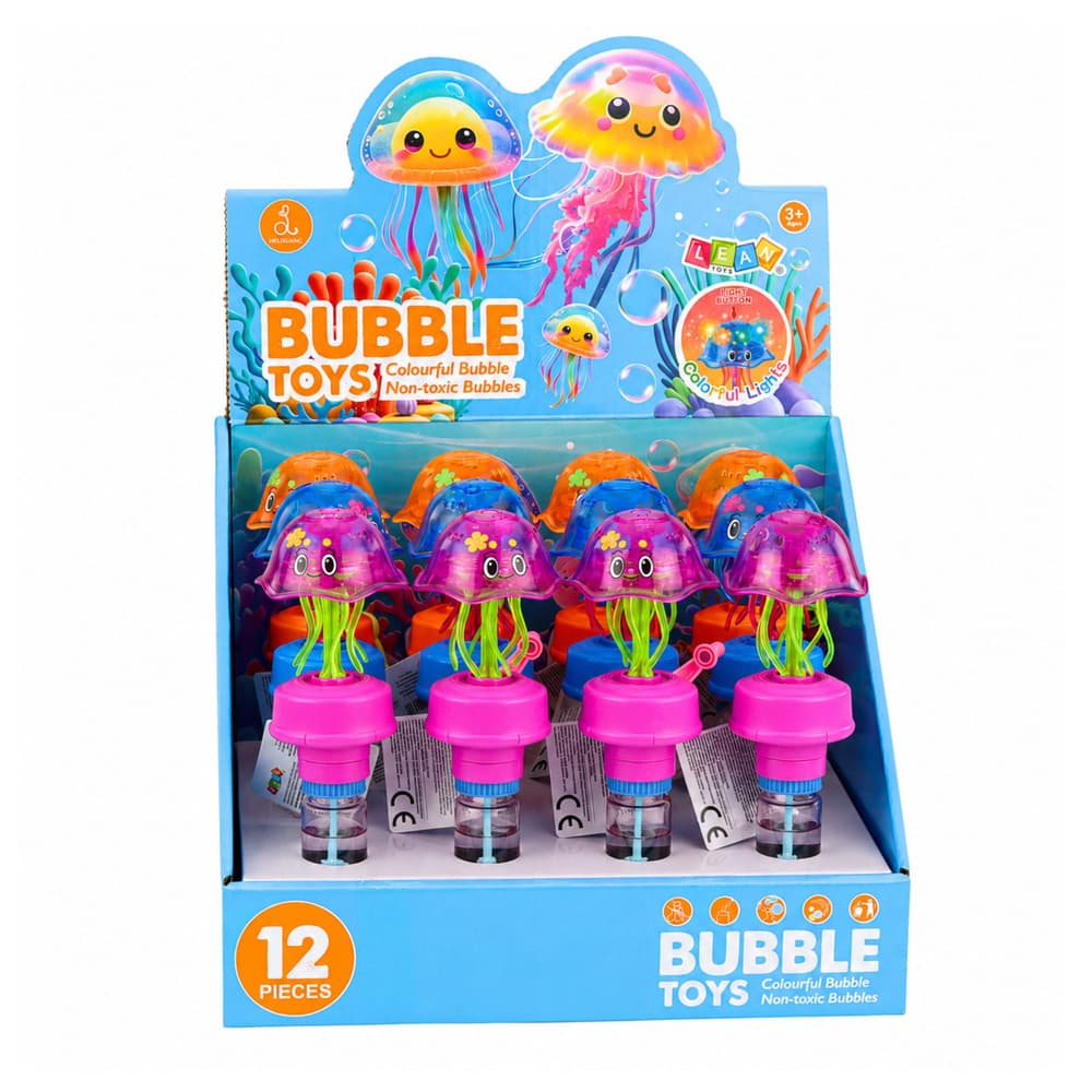 Mehurčki LEAN TOYS v obliki meduze s svetlobo LED 6