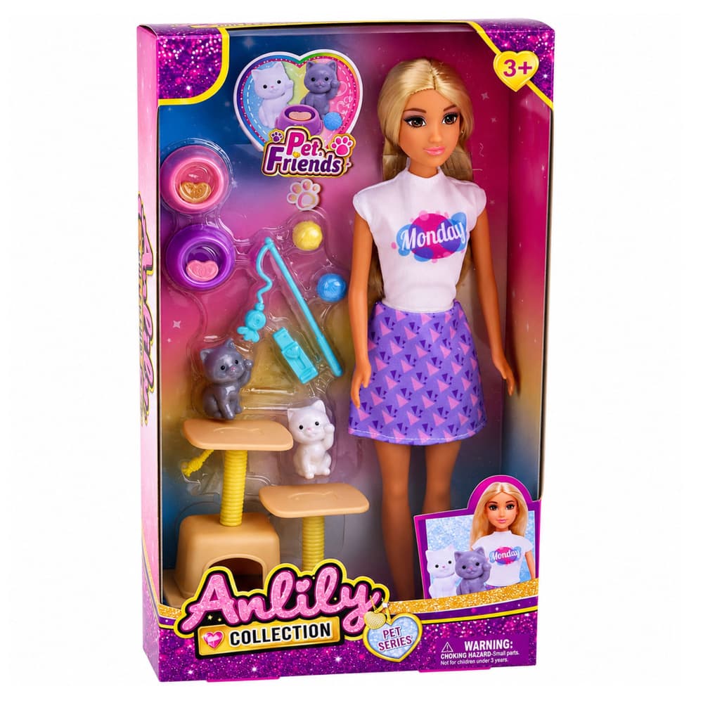 LEAN TOYS Lutka Anlily z mucki in dodatki 5