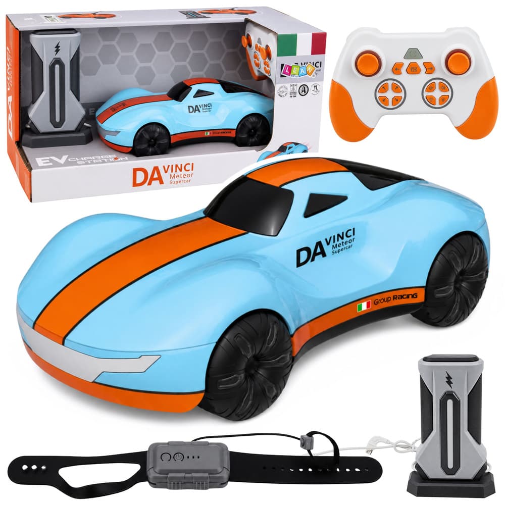 RC avto LEAN TOYS, upravljanje z gestami, luči in dim, modri