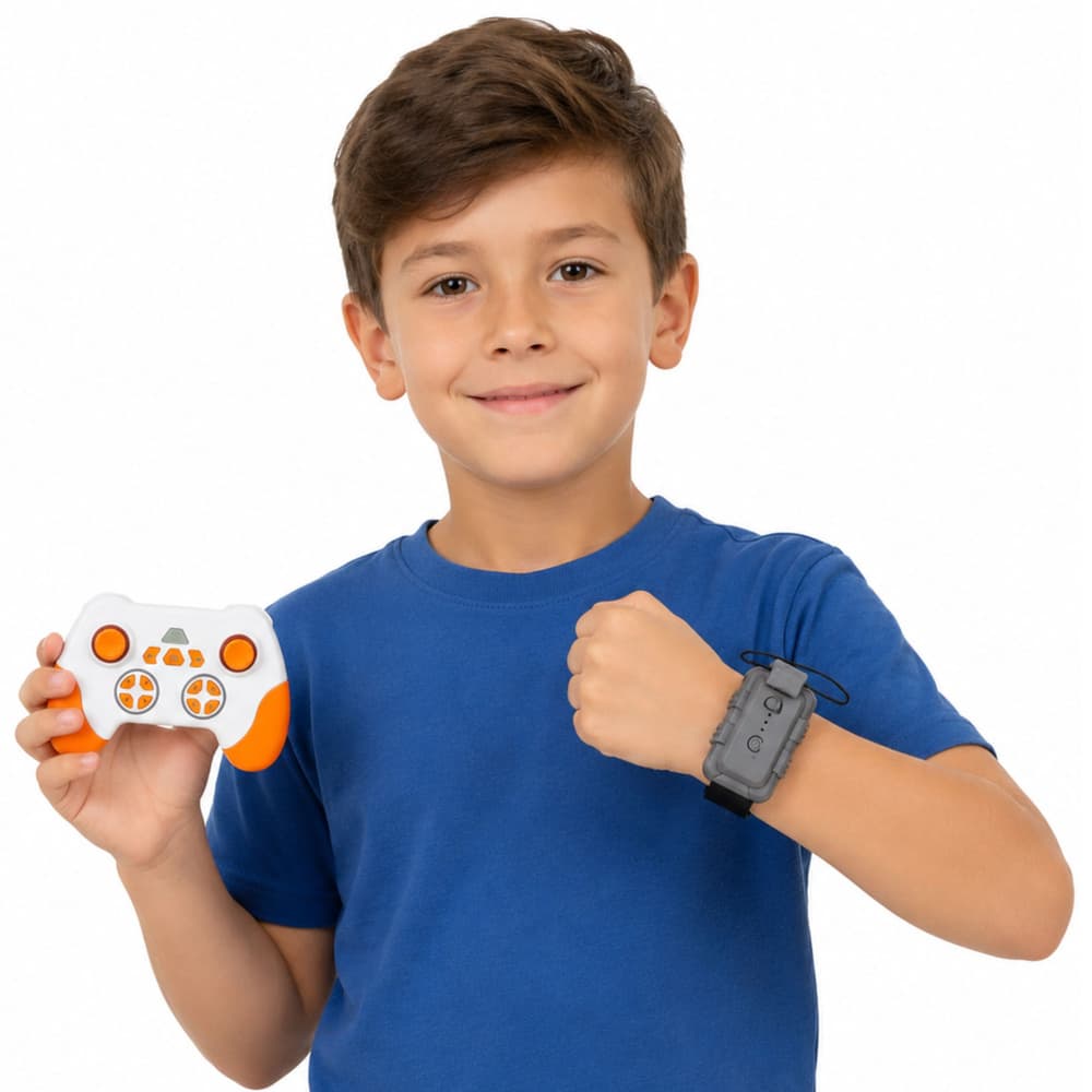 RC avto LEAN TOYS, upravljanje z gestami, luči in dim, modri 4