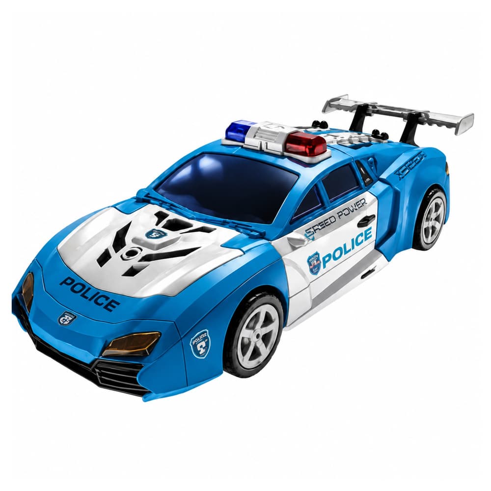 Policijski robot 2v1: avto, izstrelitev, luči, zvoki 5