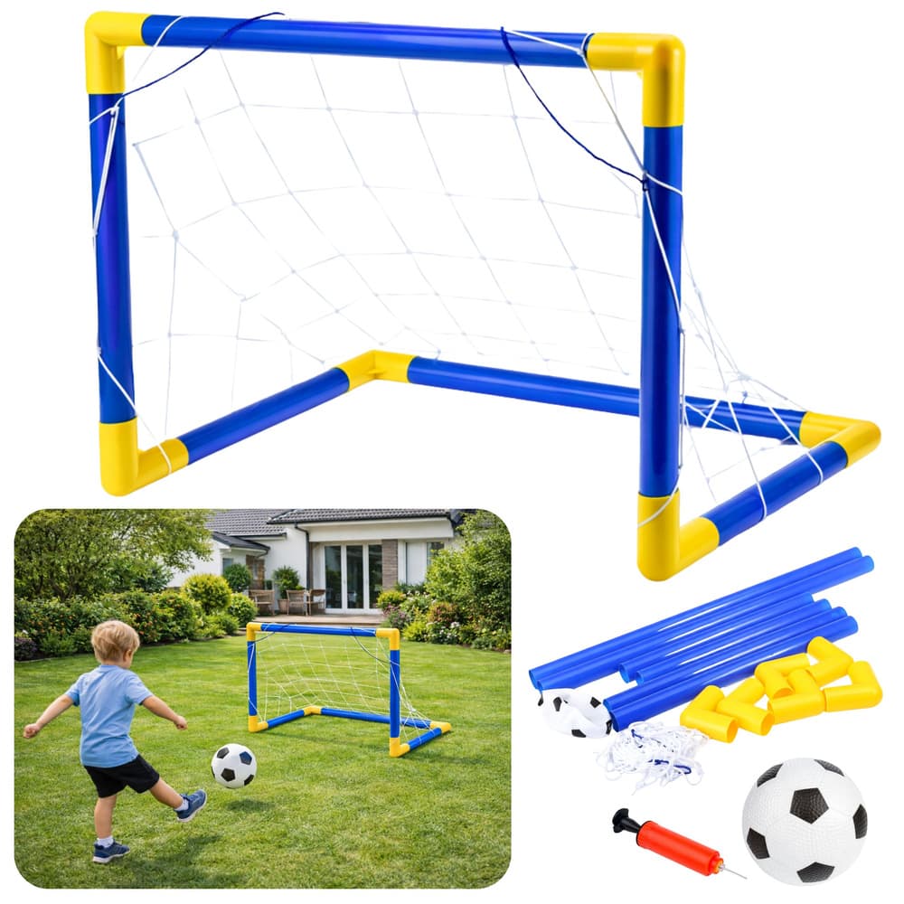Set za nogomet: gol, žoga, tlačilka 62x40cm