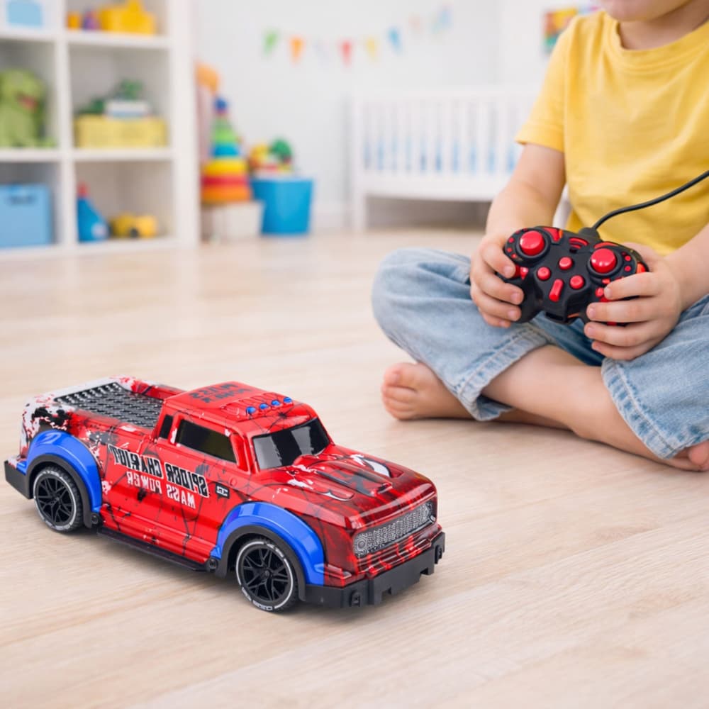 LEAN TOYS RC terenski avto Prikazen, luči, rdeč 6