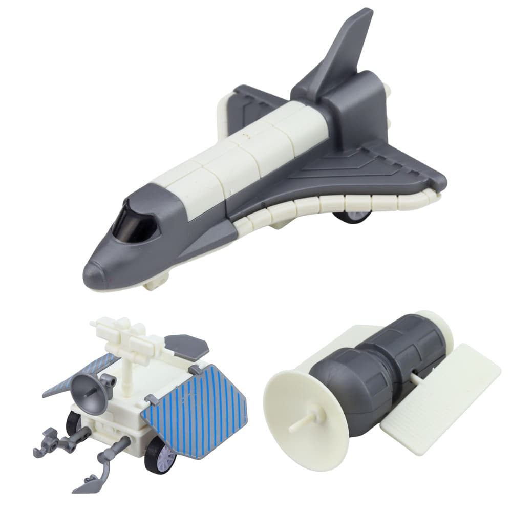 LEAN TOYS Vesoljski set: Raketa, rover, satelit, transportno vozilo 3