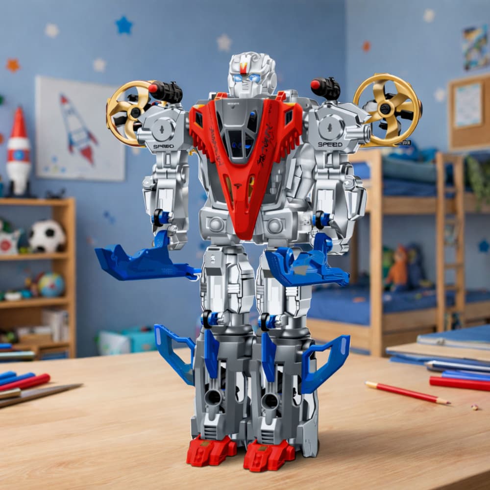 IGRAČA Robot Bojovnik / Lovski Letalnik 2v1 z lučmi in zvoki 6