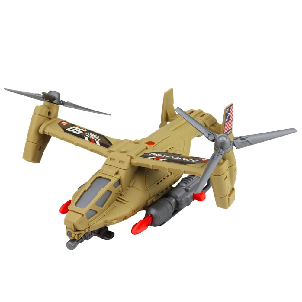 LEAN TOYS Vojni set: helikopter, tank, hovercraft, žoldnier, baza 3