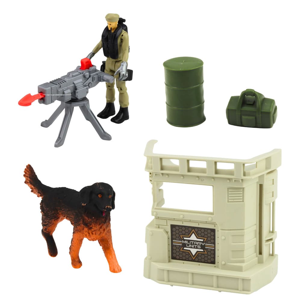 LEAN TOYS Vojni set: helikopter, tank, hovercraft, žoldnier, baza 5