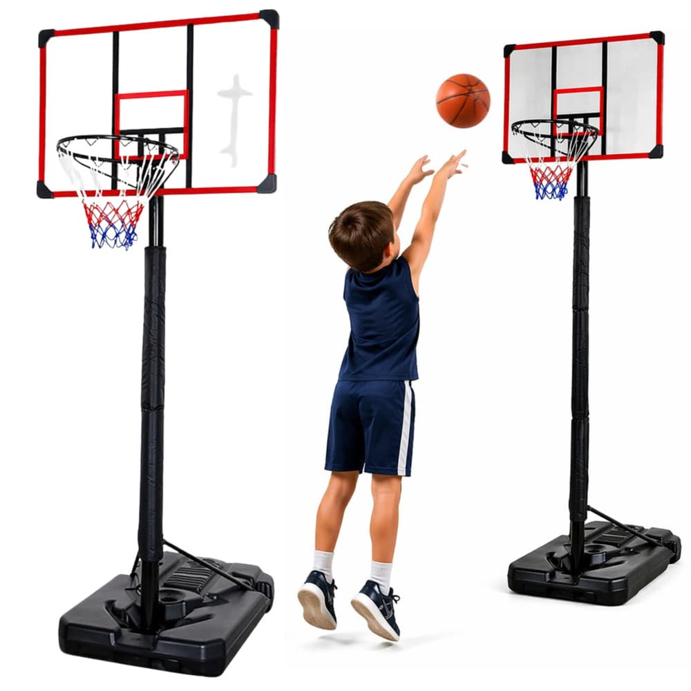 LEAN SPORT Mobilni košarkarski koš z nastavljivo višino (200-305 cm)