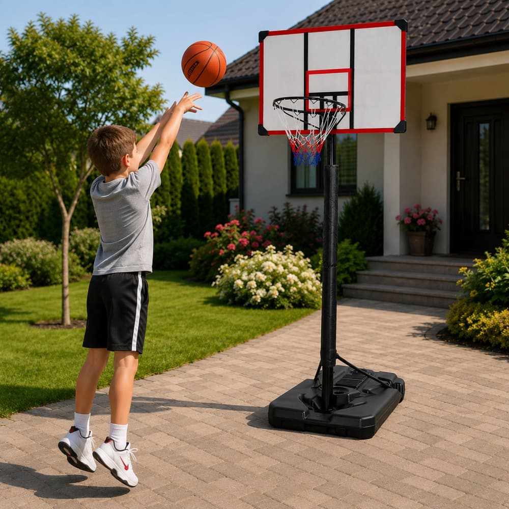 LEAN SPORT Mobilni košarkarski koš z nastavljivo višino (200-305 cm) 5