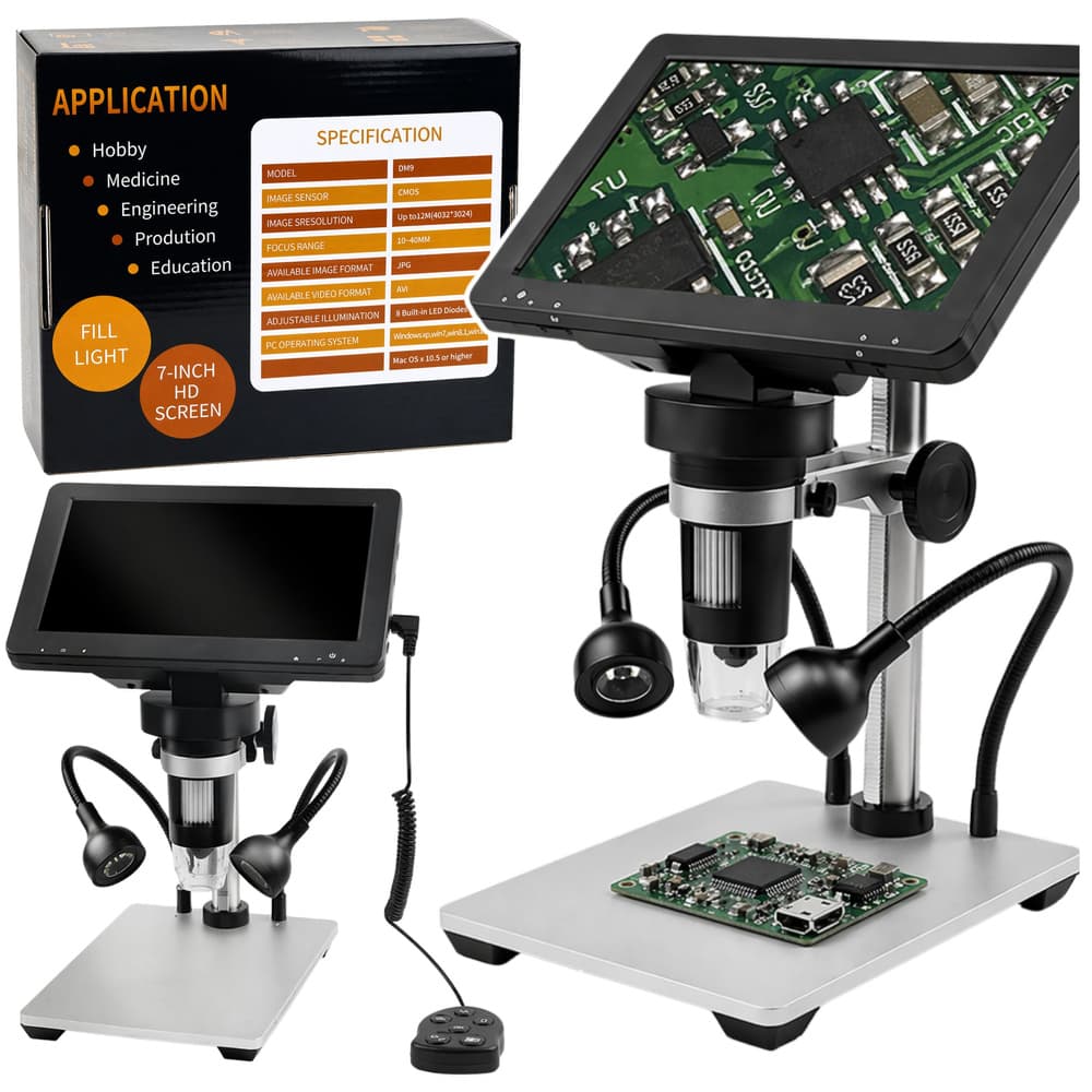 Digitalni mikroskop LEAN TOYS 1200X LCD 7" HD kamera