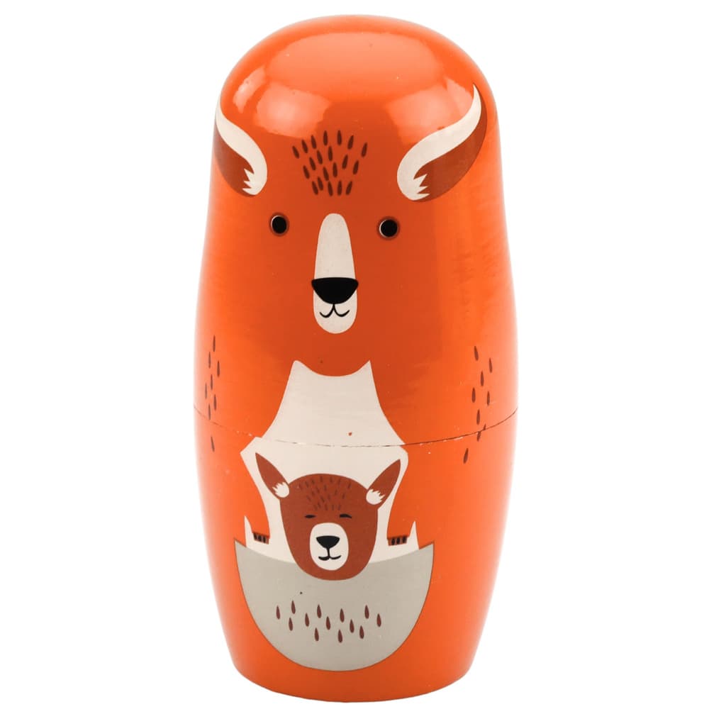 LEAN TOYS Lesene Matrioške - Živali gozda, 6 kosov 4
