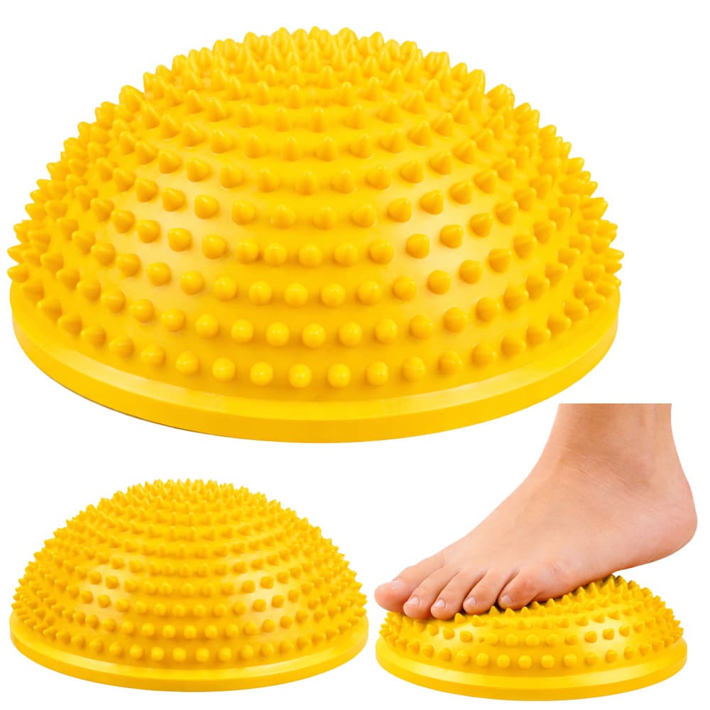 Sensory polobla LEAN za ravnotežje in masažo, rumena, 16 cm