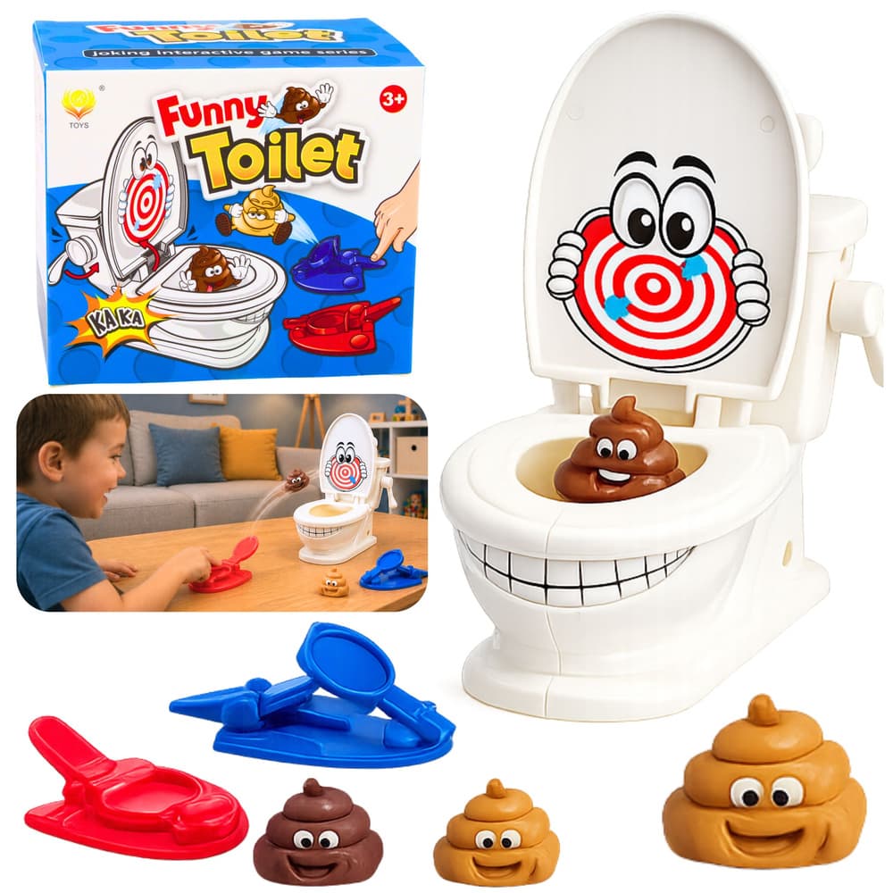 LEAN TOYS Igra z metanjem kupčkov na stranišče