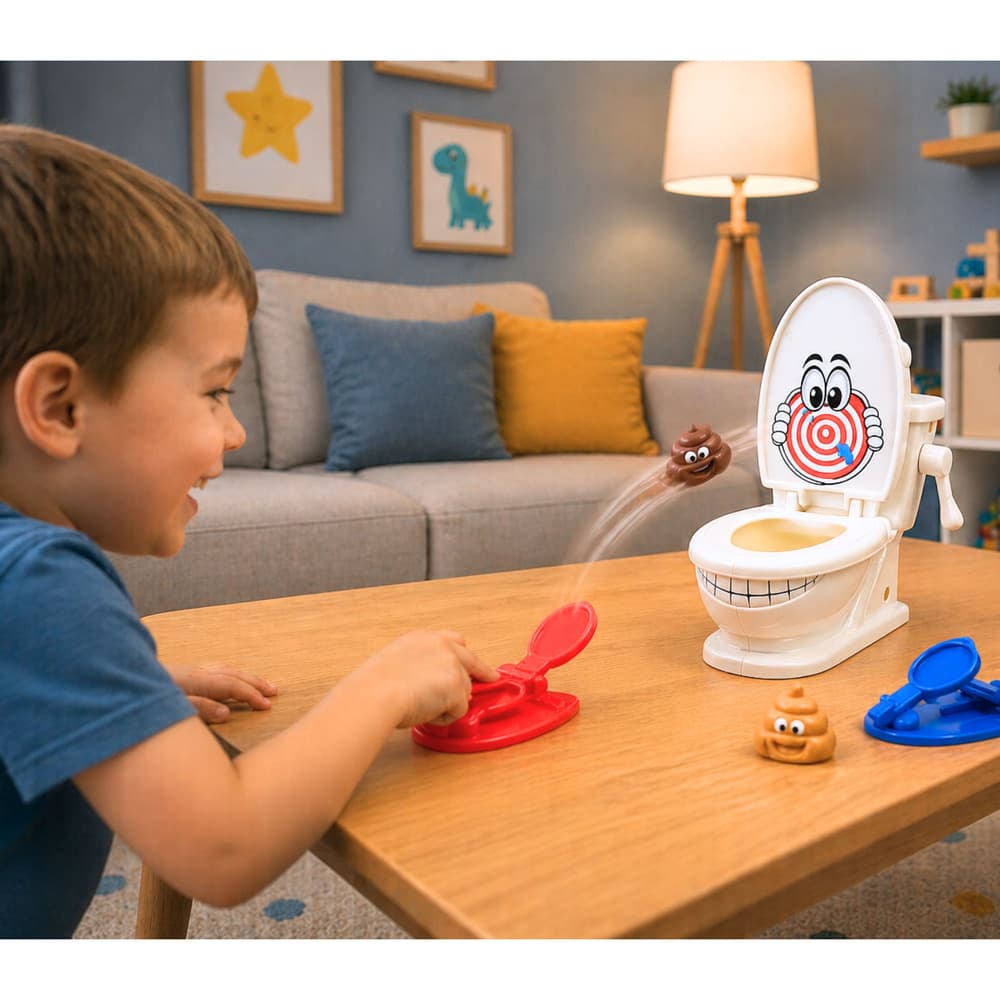 LEAN TOYS Igra z metanjem kupčkov na stranišče 3