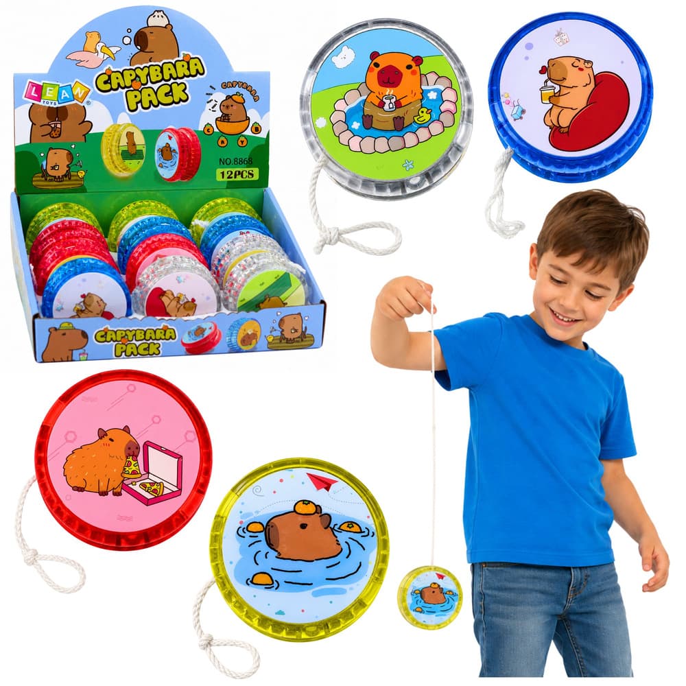 Jojo LEAN TOYS s kapibaro, svetleče, barvito, 5,5 cm