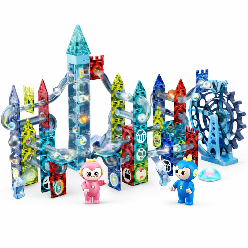 Komplet magnetnih kock in kroglični tir LEAN TOYS 2