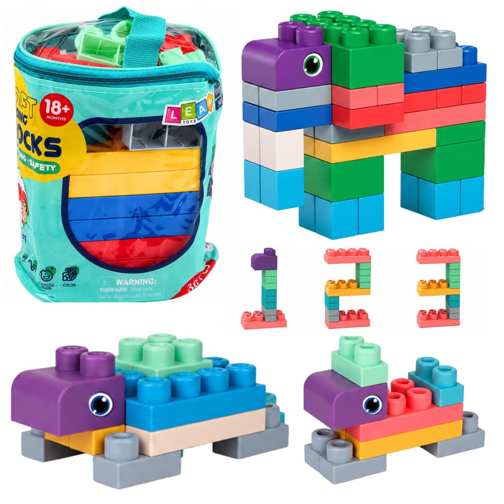 Mehki senzorični gradbeni bloki LEAN TOYS, 30 kosov v vrečki