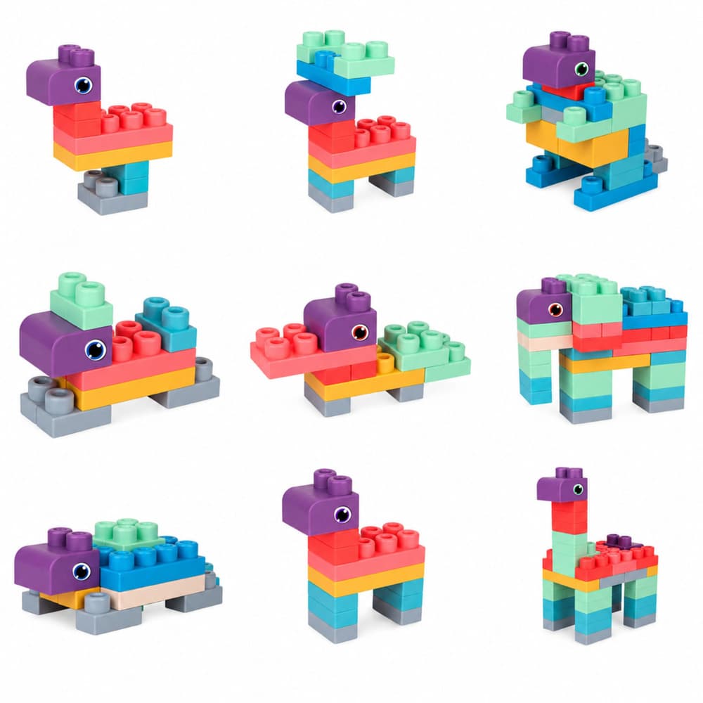 Mehki senzorični gradbeni bloki LEAN TOYS, 30 kosov v vrečki 3