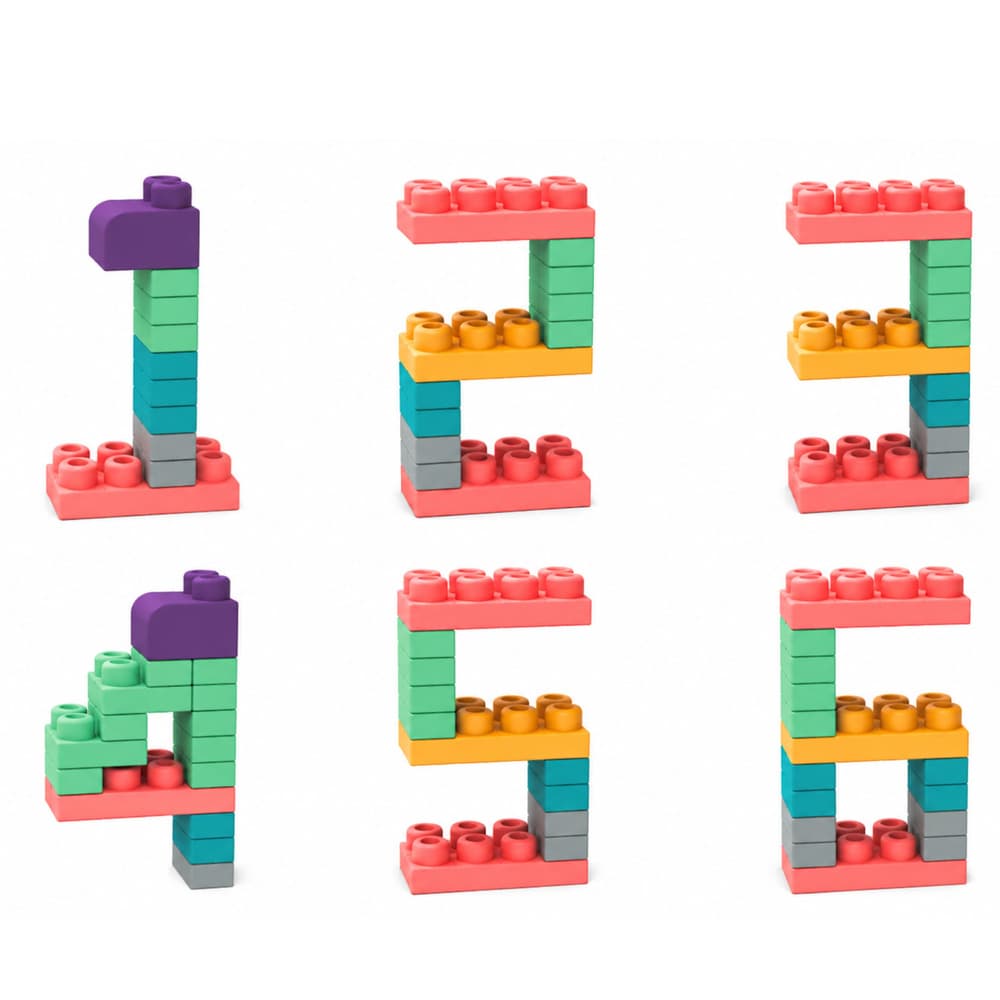 Mehki senzorični gradbeni bloki LEAN TOYS, 30 kosov v vrečki 4