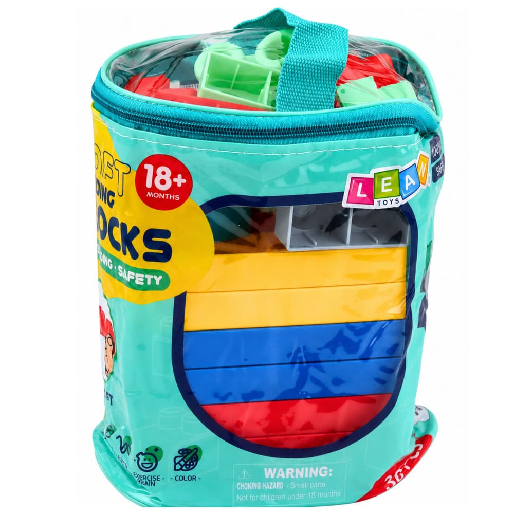 Mehki senzorični gradbeni bloki LEAN TOYS, 30 kosov v vrečki 5