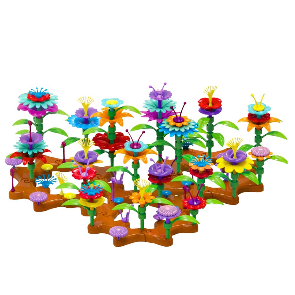 Gradbene Kocke Rože Ustvarjalni Vrt 148 el. - LEAN TOYS 2