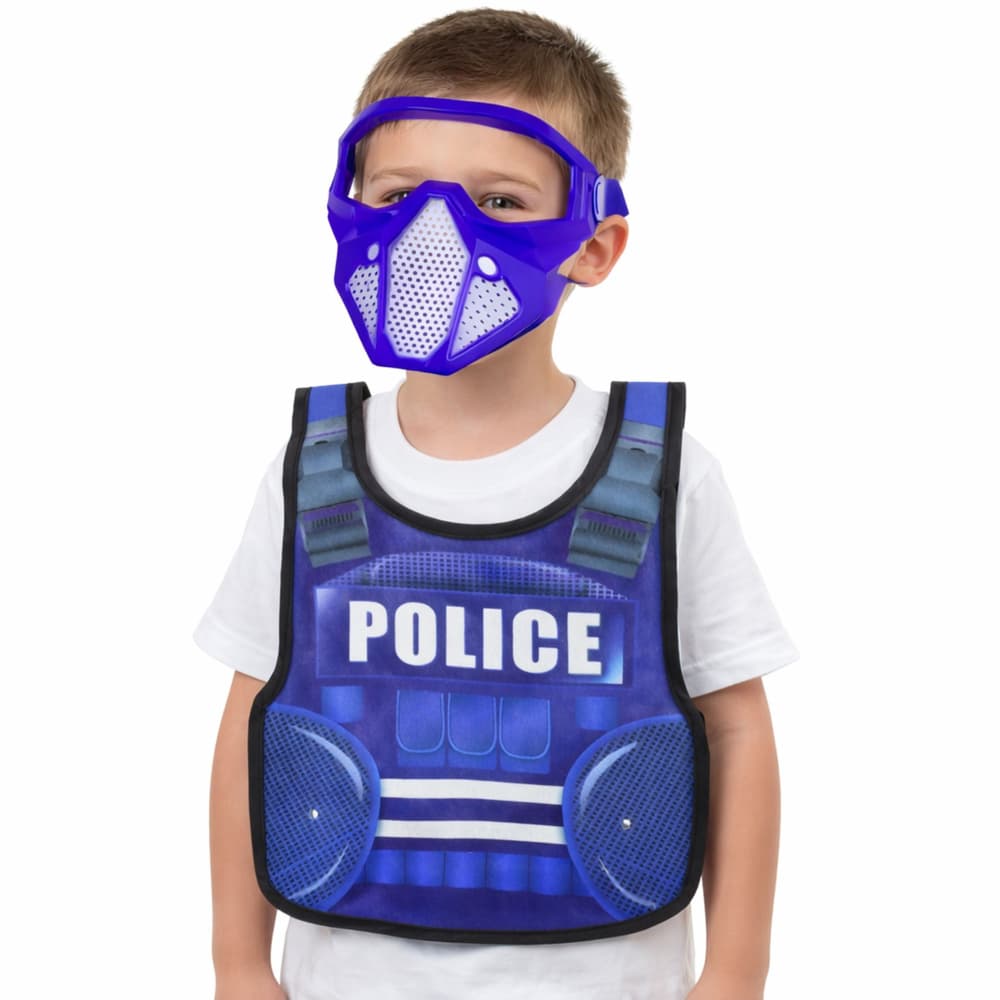 Policijski set: telovnik, pištola, maska, lisice, dodatki 3