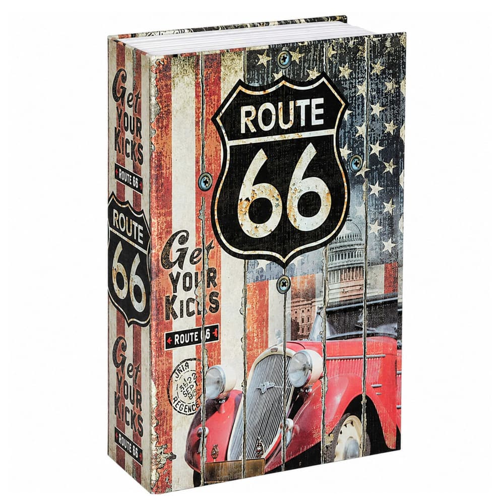 LEAN TOYS Knjiga sef s ključem Route 66 2
