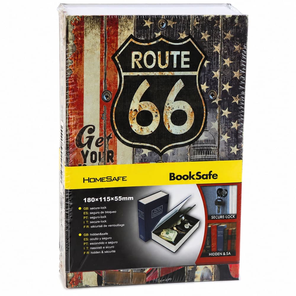 Skrita denarnica v obliki knjige LEAN TOYS, ključ, Route 66 7