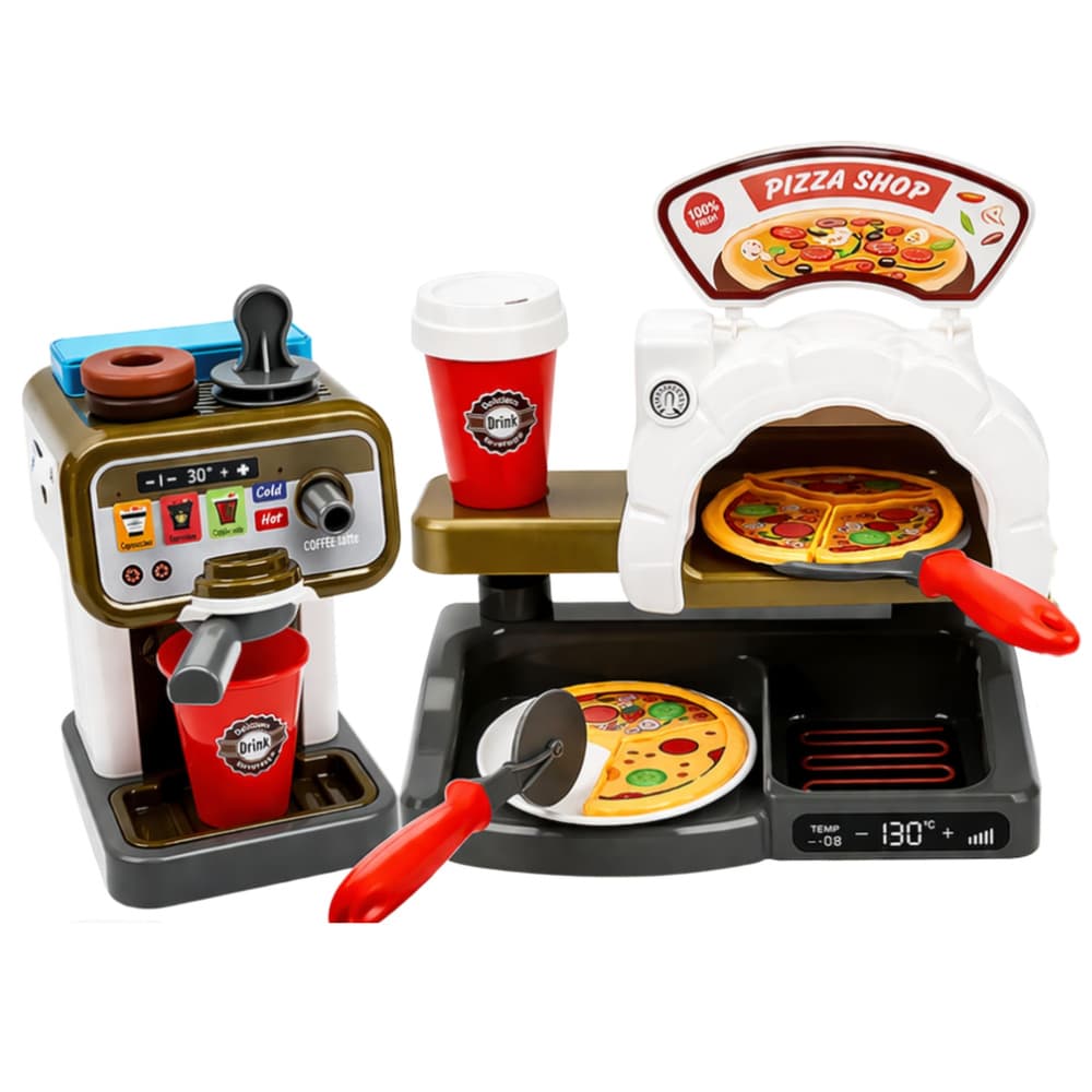 LEAN TOYS Pizzeria Set (pečica, aparat za kavo, dodatki) 4