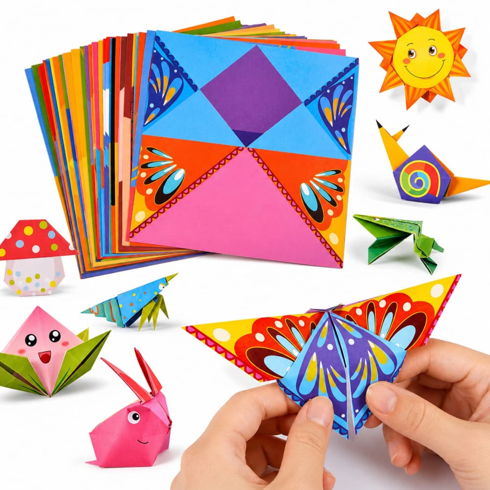 Set za origami LEAN, 100 pisanih listov in navodila 4