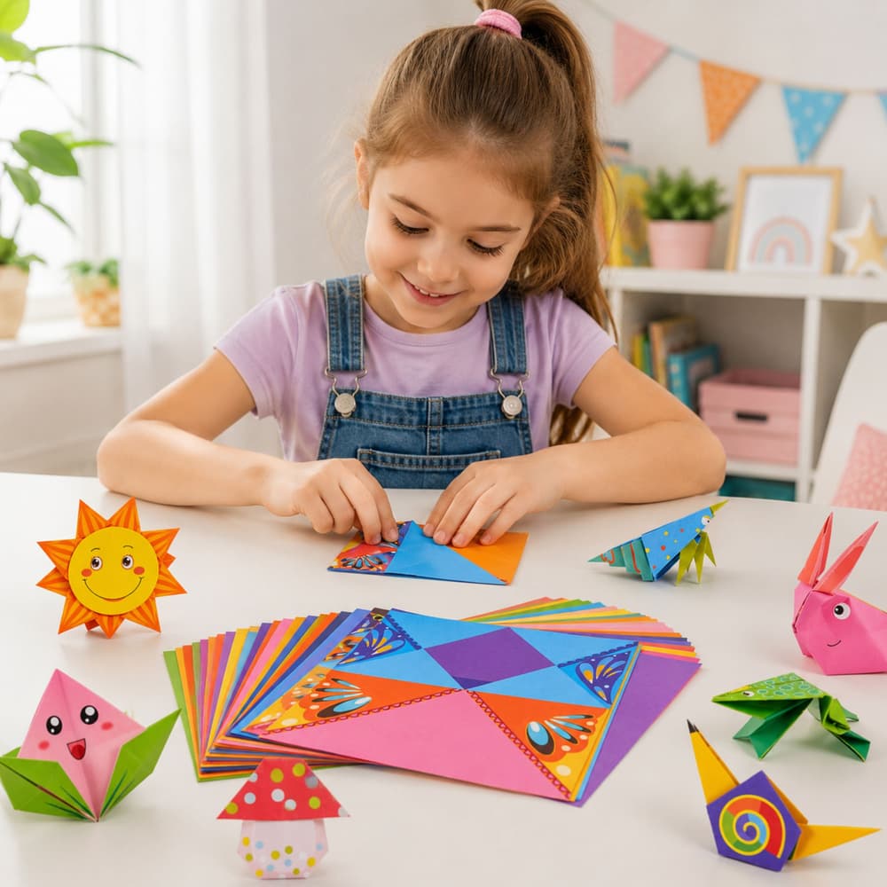 Set za origami LEAN, 100 pisanih listov in navodila 5