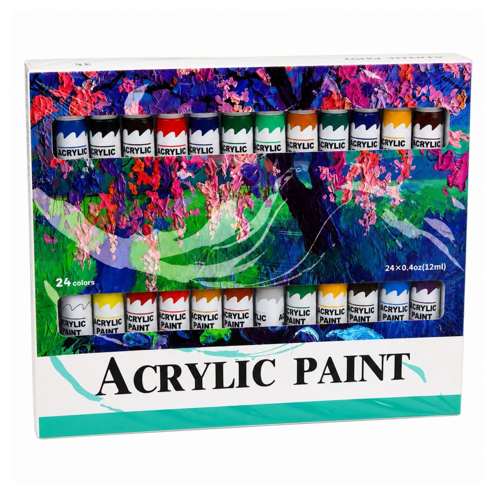 Set akrilnih barv za slikanje, 24 barv, 12 ml 4