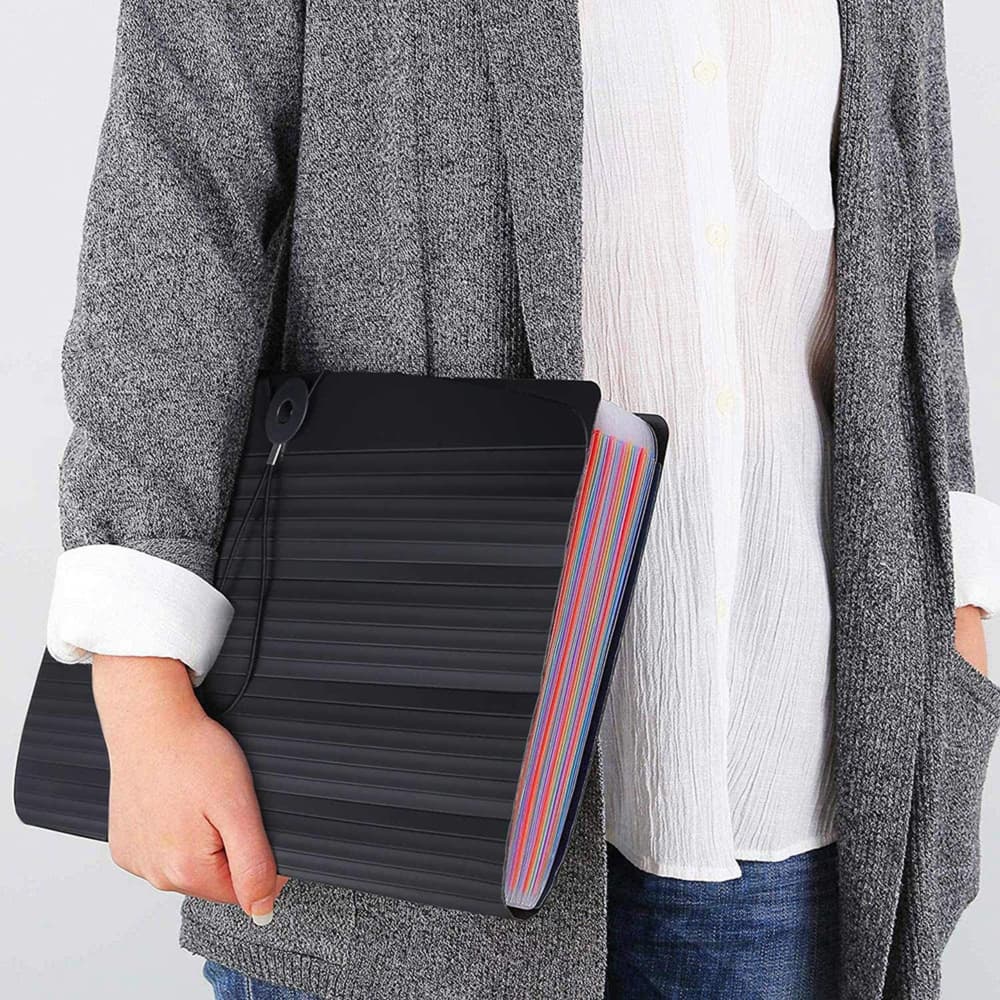 Organizator za dokumente LEAN, harmonika, A4, 25 predelkov, črn 5