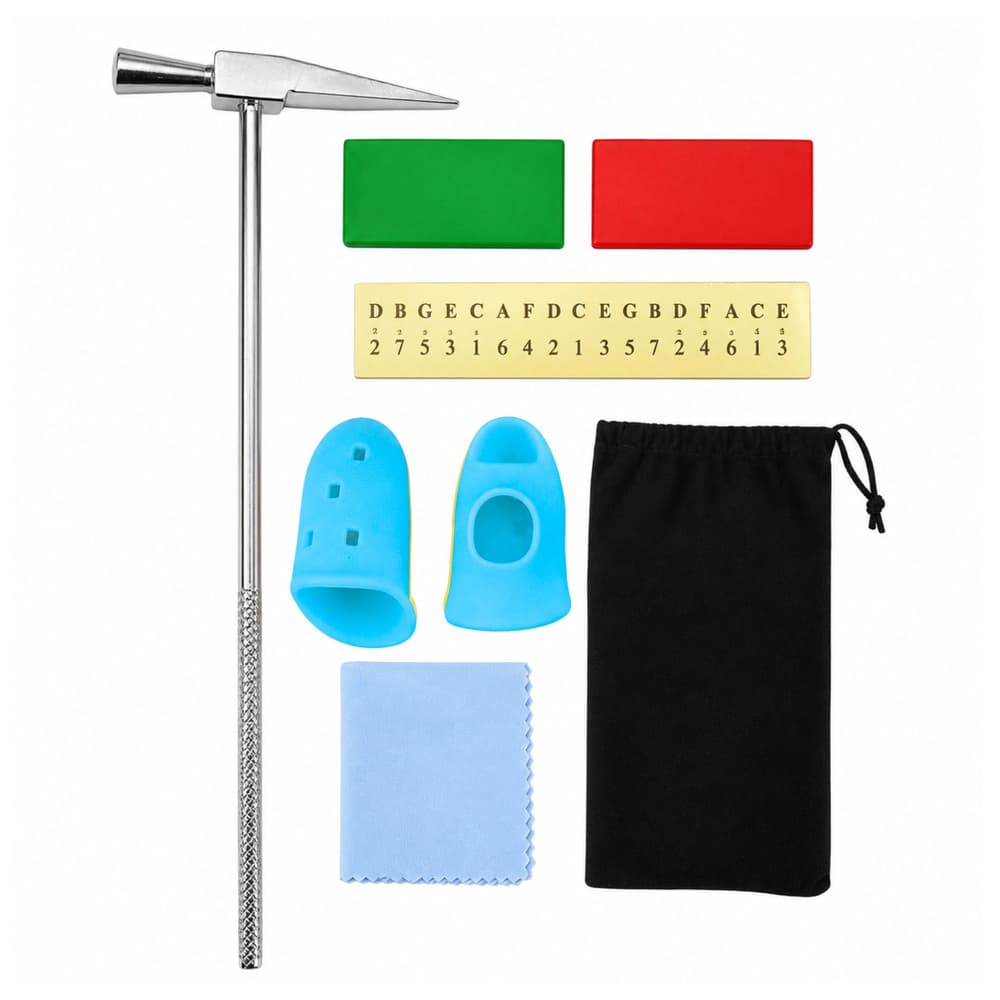Kalimba LEAN TOYS, 17 tipk, leseni instrument, s torbico in pripomočki 4