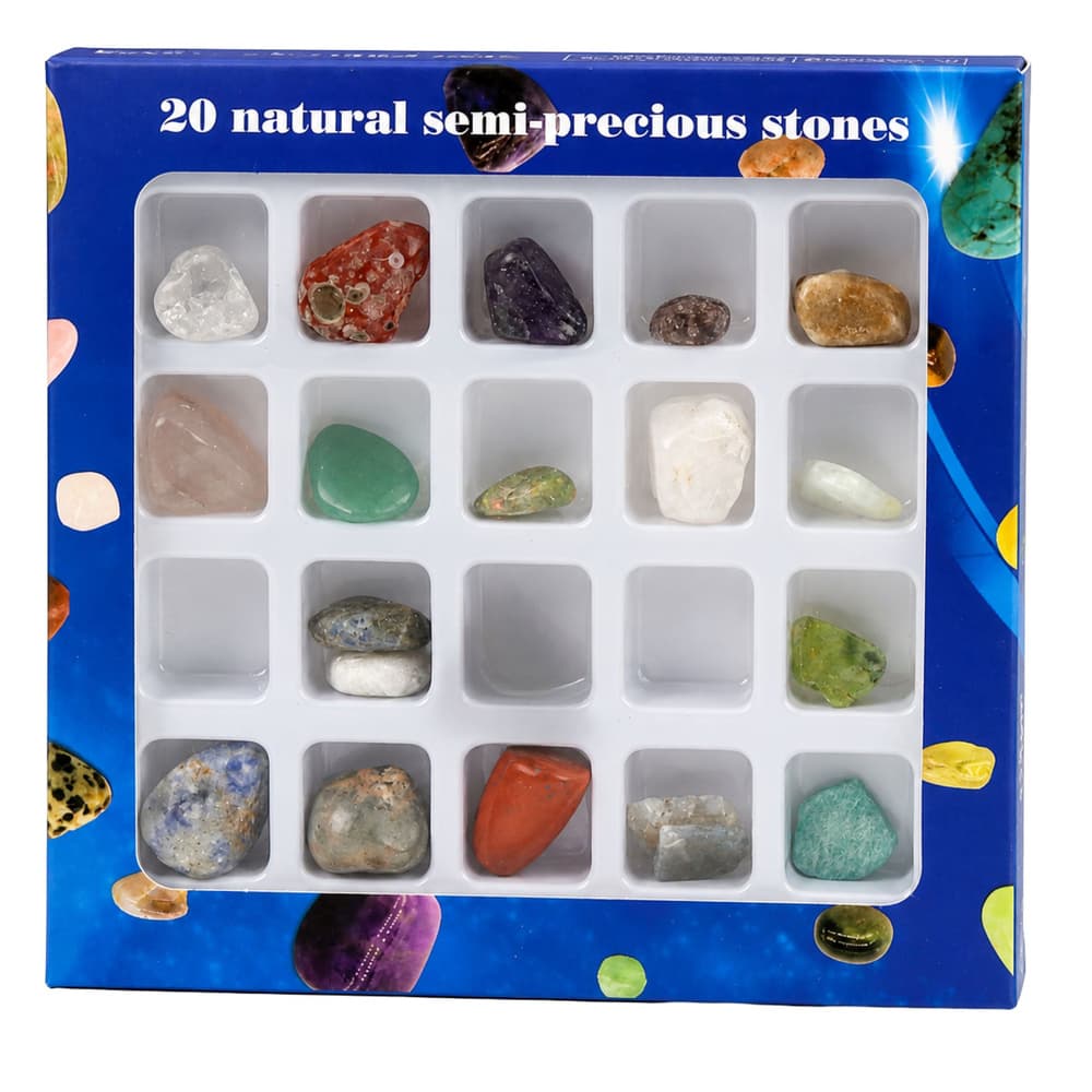 LEAN TOYS Komplet Pol-dragih Kamnov (20 kosov) 4