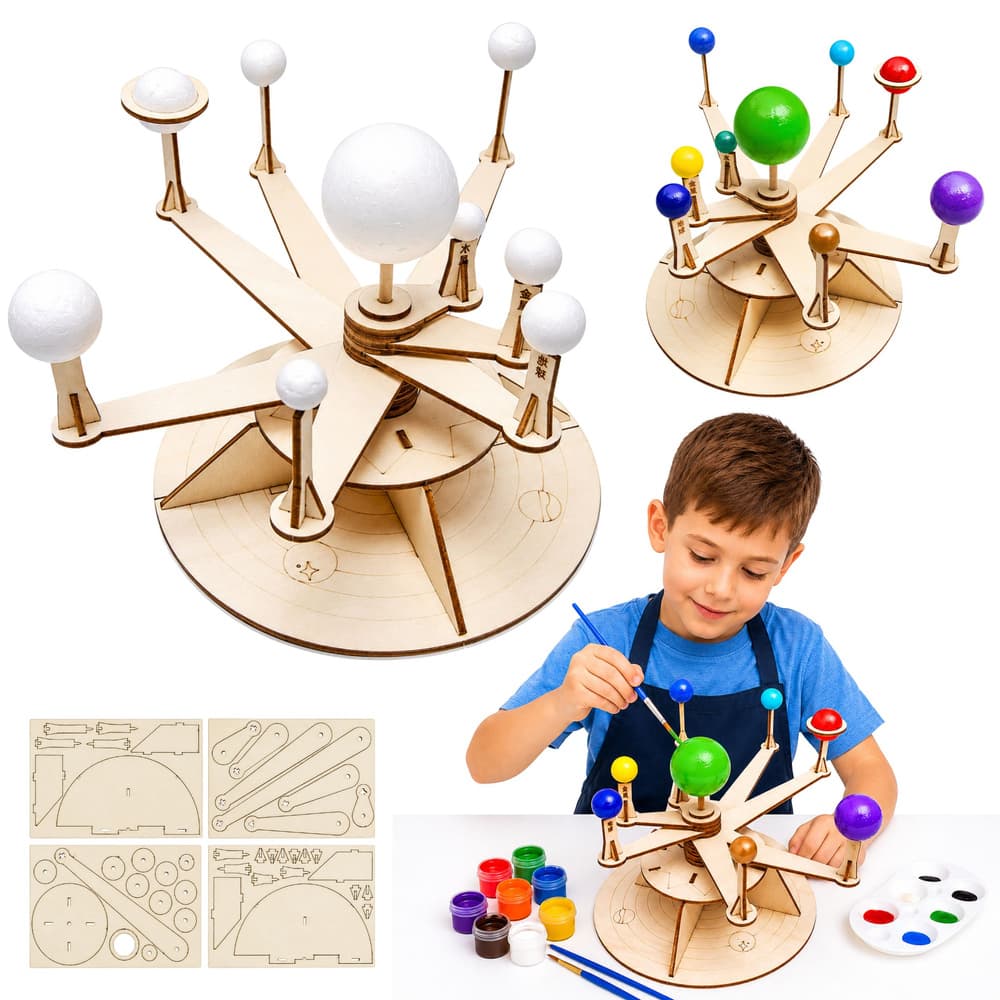 LEAN TOYS Leseni Model Osončja DIY Izobraževalni Komplet