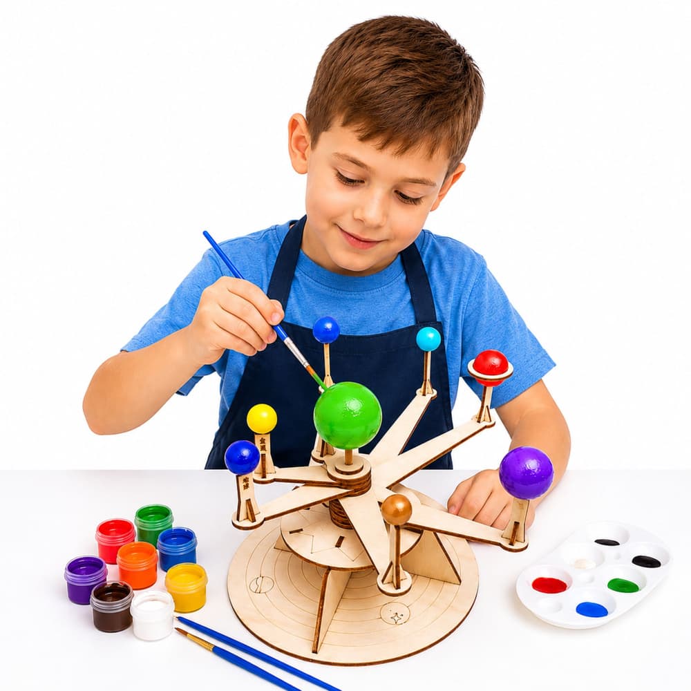 LEAN TOYS Leseni Model Osončja DIY Izobraževalni Komplet 2