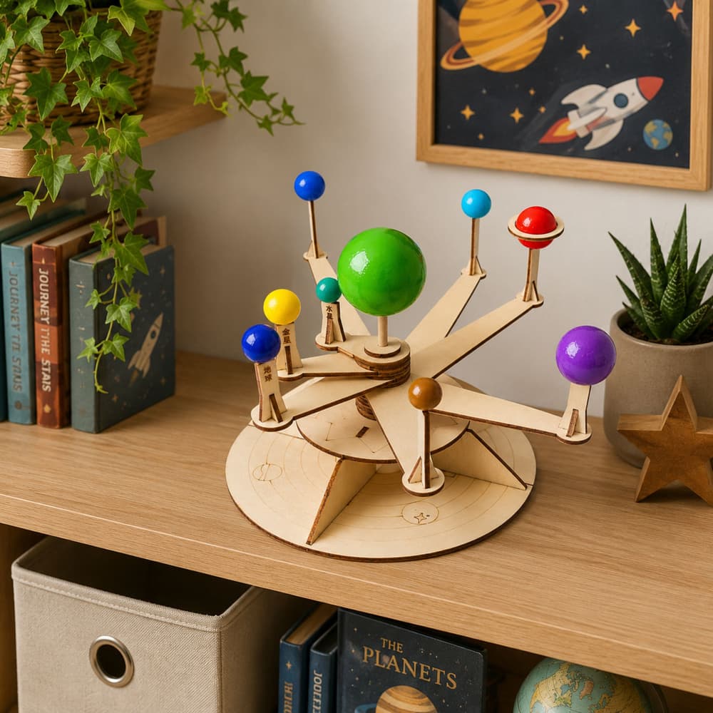 LEAN TOYS Leseni Model Osončja DIY Izobraževalni Komplet 3