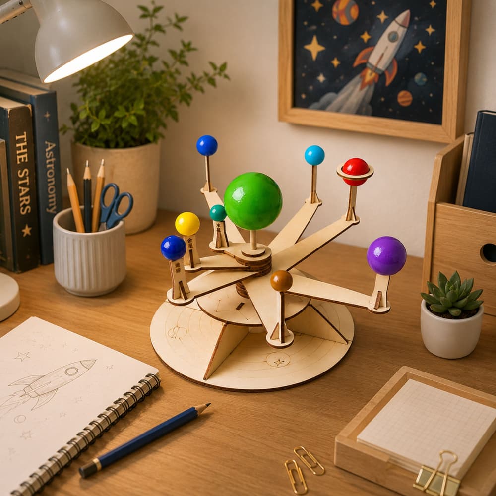LEAN TOYS Leseni Model Osončja DIY Izobraževalni Komplet 7