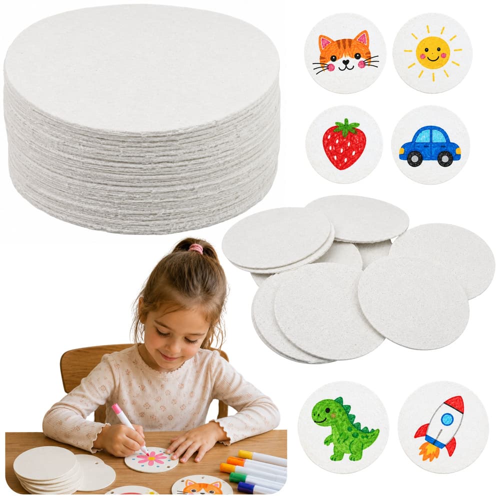 Lean Toys čarobni papir za 3D slikanje, 20 okroglih ploščic (6 cm)