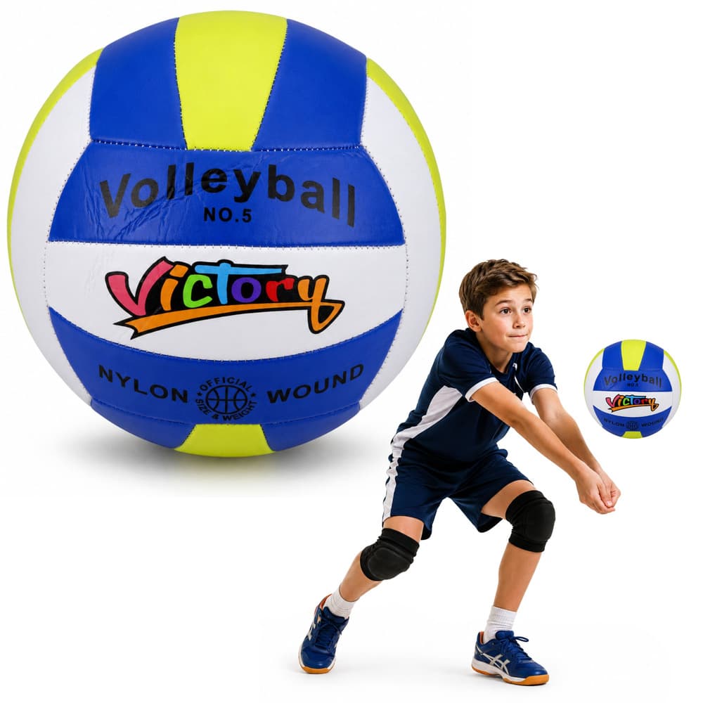 Odbojkarska žoga LEAN TOYS, velikost 5 (22cm), rumeno-modra