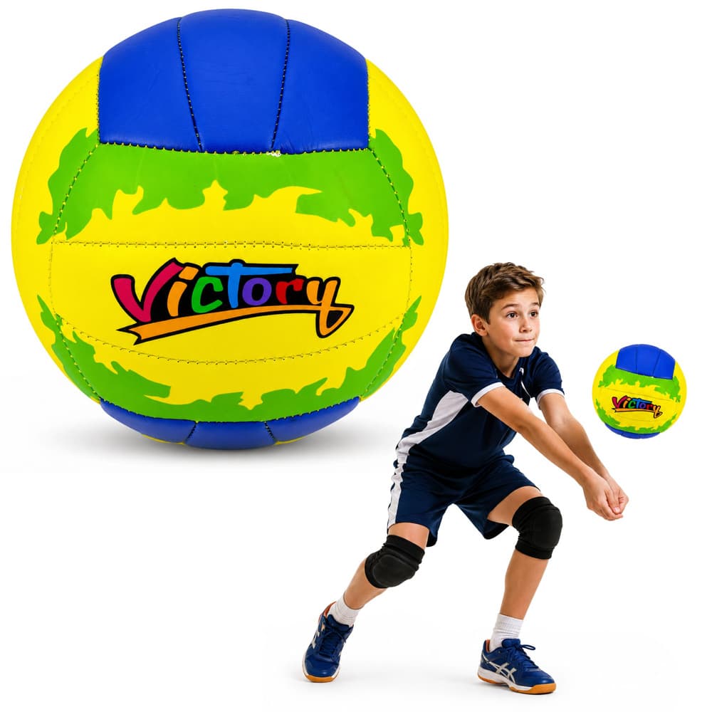 Odbojkarska žoga LEAN TOYS, velikost 5 (22cm), rumeno-modra