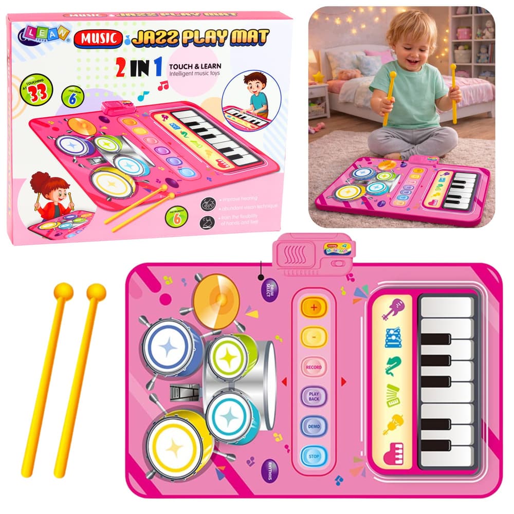 LEAN TOYS Interaktivna glasbena podloga (pianino/perkusije)