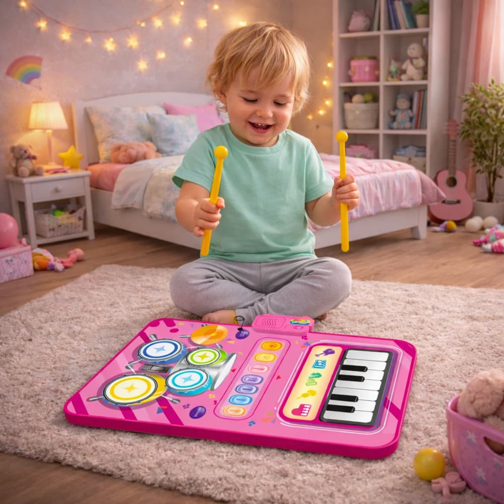 LEAN TOYS Interaktivna glasbena podloga (pianino/perkusije) 3